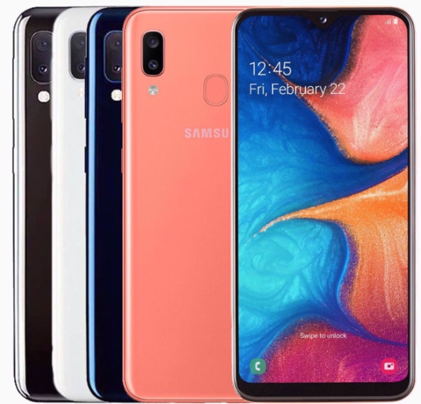 Galaxy A20e Samsung Smartphone alle Farben 32GB Dual SIM (gesperrt für Vodafone) B