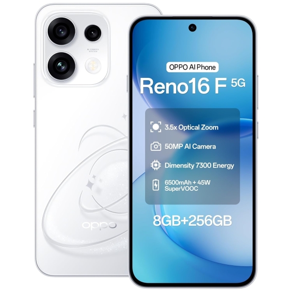 Oppo Reno16 F Smartphone 8GB 256GB 50MP 6500mAh Dual SIM Mediatek Nano