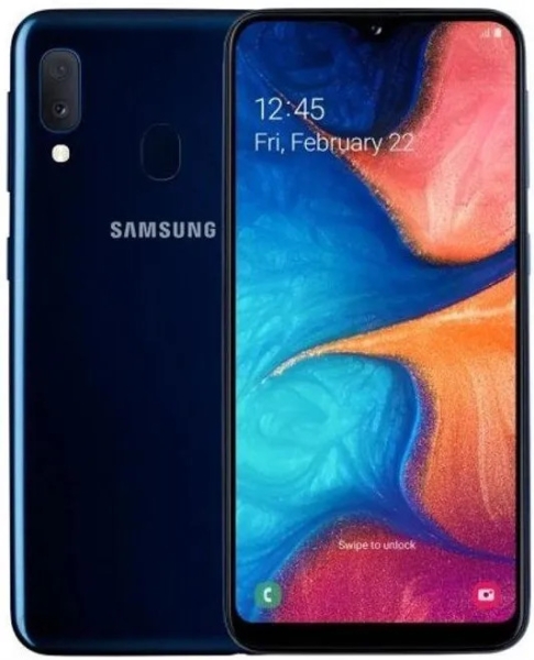 Smartphone Samsung Galaxy A20e A202F/DS Blau ohne Simlock | Helle Flecken