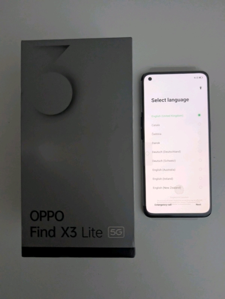 WOW! Brandneu Oppo Find X3 Lite 5G Smartphone 128GB Black Edition