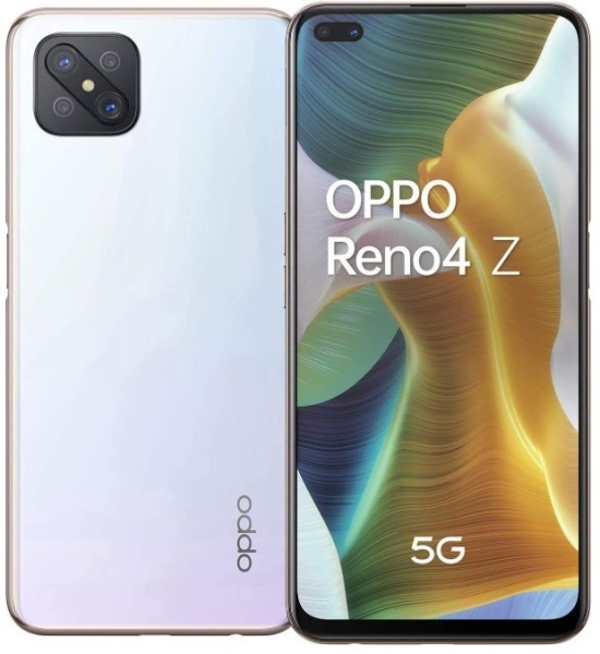 Reno4 Z Oppo Smartphone 128GB tauweiß (entsperrt) Kameraglas gesprungen – C