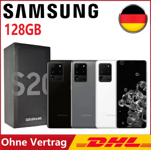 Neu Samsung Galaxy S20 Ultra 5G 128GB Ohne Vertrag Handy Smartphone Alle Farben
