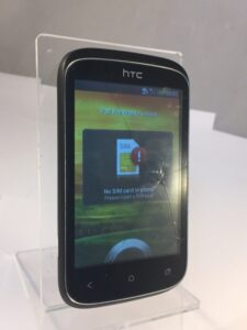 HTC Desire C PL01110 entsperrt schwarz 5MP CAM 512MB RAM Mini Smartphone gesprungen