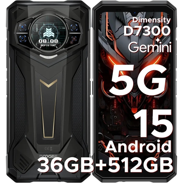 Doogee S200 Plus 5G Rugged Smartphone 32GB+512GB Android 15 100MP NFC 120Hz