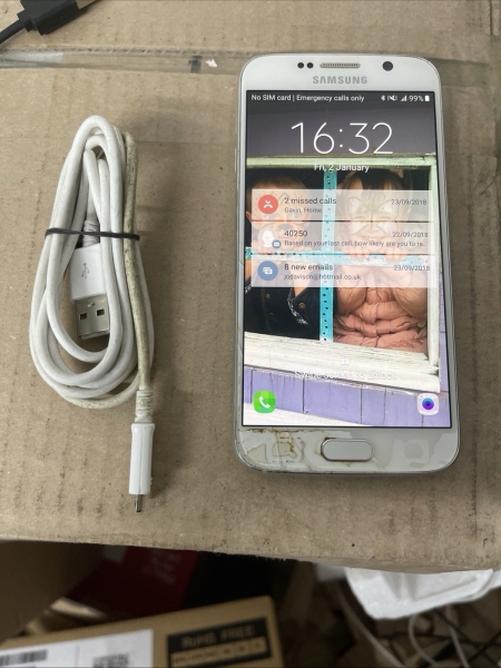 Samsung Galaxy S6 SM-G920F – 32GB – White Pearl (entsperrt) Smartphone
