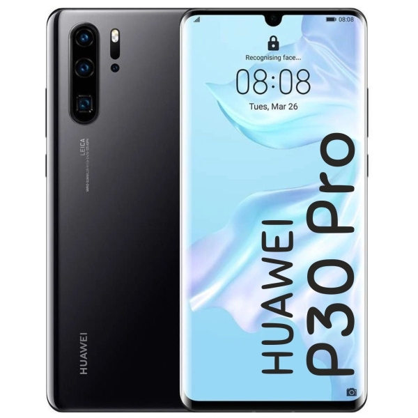 Huawei P30 Pro 128GB / 8GB 4G Android Smartphone entsperrt schwarz makellos verpackt