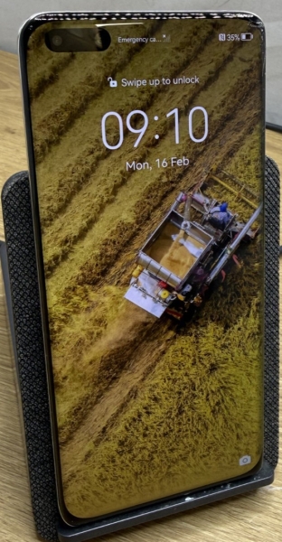 Huawei P40 Pro ELS-NX9 – 256 GB – Smartphone Frost Silver (entsperrt) (gesprungen)