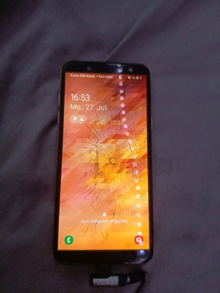 Samsung Galaxy A6 32GB Rose Gold Android Smartphone – Display beschädigt (Risse)
