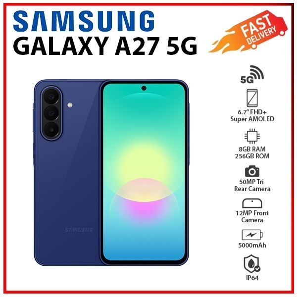 NEW Samsung Galaxy A27 5G BLUE 8GB+256GB Dual SIM Unlocked Android Smartphone