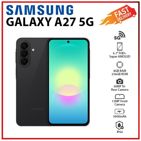 NEW Samsung Galaxy A27 5G BLACK 8GB+256GB Dual SIM Unlocked Android Smartphone