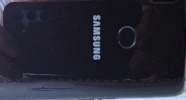 Samsung Smartphone Schwarz mit Kamera  Fingerabdrucksensor (Rückseite)