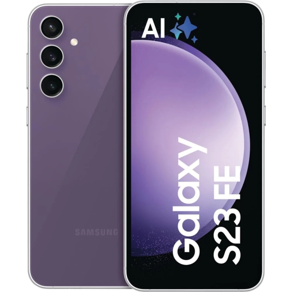 Samsung Galaxy S23 FE 5G 128 GB Purple Dual SIM Smartphone Handy Mobiltelefon