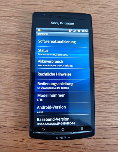 Sony Ericsson Xperia arc S LT15i Android Smartphone Schwarz