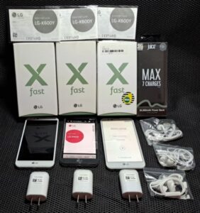 3 x LG K600Y / X-Fast Early Dual SIM Smartphones + Juice 20Watt Powerbank Bundle