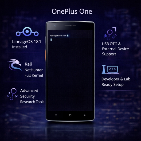 OnePlus One – LineageOS 18.1 + Kali NetHunter (Full Kernel Edition)