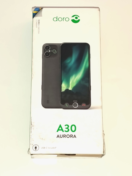 Doro Aurora A30 128GB Smartphone schwarz entsperrt – Brandneu (BESCHREIBUNG LESEN)