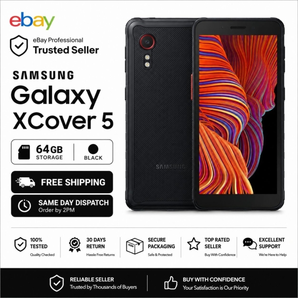 Samsung Galaxy XCover 5 64GB 4G robustes Smartphone entsperrt UK robust Arbeitstelefon