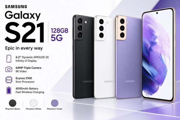 Samsung Galaxy S21 128GB 5G entsperrt Smartphone brandneuer Zustand –