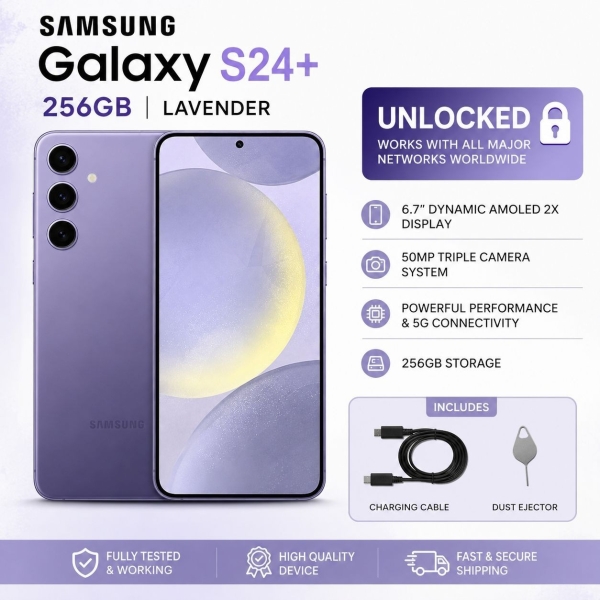 Samsung Galaxy S24 Plus 5G 256 Nagelneuer Zustand Android Smartphone Violett