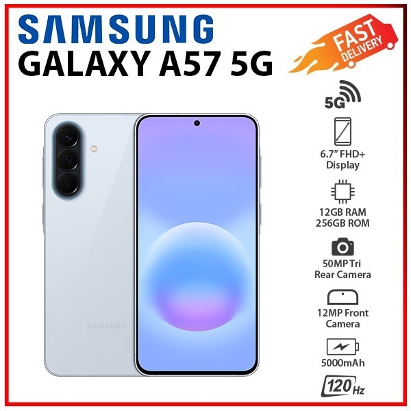 Samsung Galaxy A57 5G 12GB+256GB ICYBLUE Dual SIM Unlocked Android Smartphone