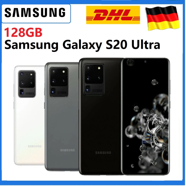 Neu Samsung Galaxy S20 Ultra (5G) SM-G988U 12GB+128GB Ohne Vertrag Smartphone DE