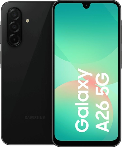 Samsung Galaxy A26 5G (A266B) 128GB Black/Schwarz Dual-SIM Android 15 Smartphone