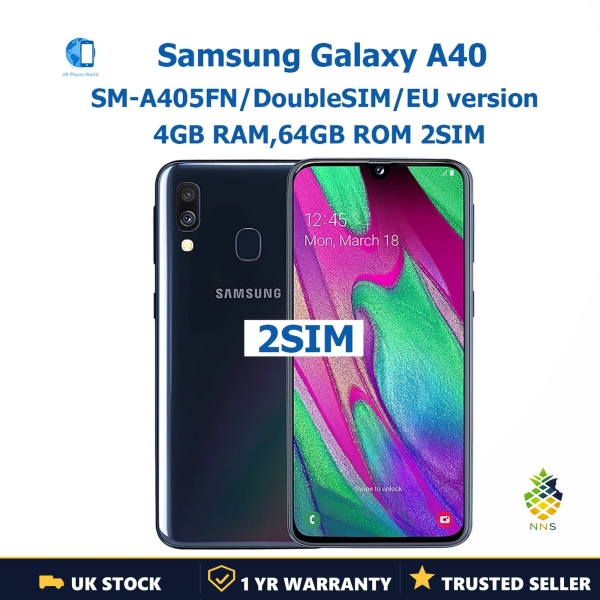 Samsung Galaxy A40 Android Handy 25MP 3100mAh 4G UK 1080×2340 Ja Nicht Abnehmbar