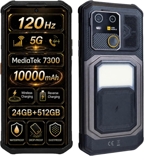AGM G3 5G UK Rugged Smartphone 24GB+512GB Android15 120hz 10000mAh entsperrt NFC